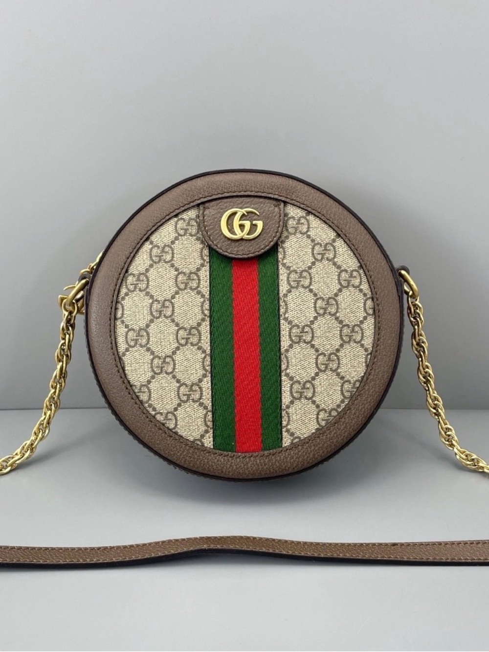 Gucci GG supreme Ophidia Round Shoulder bag